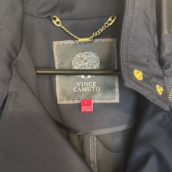 Vince Camuto Blue Belted Rain Jacket - Picture 6 of 13